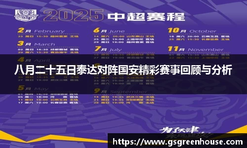 八月二十五日泰达对阵国安精彩赛事回顾与分析